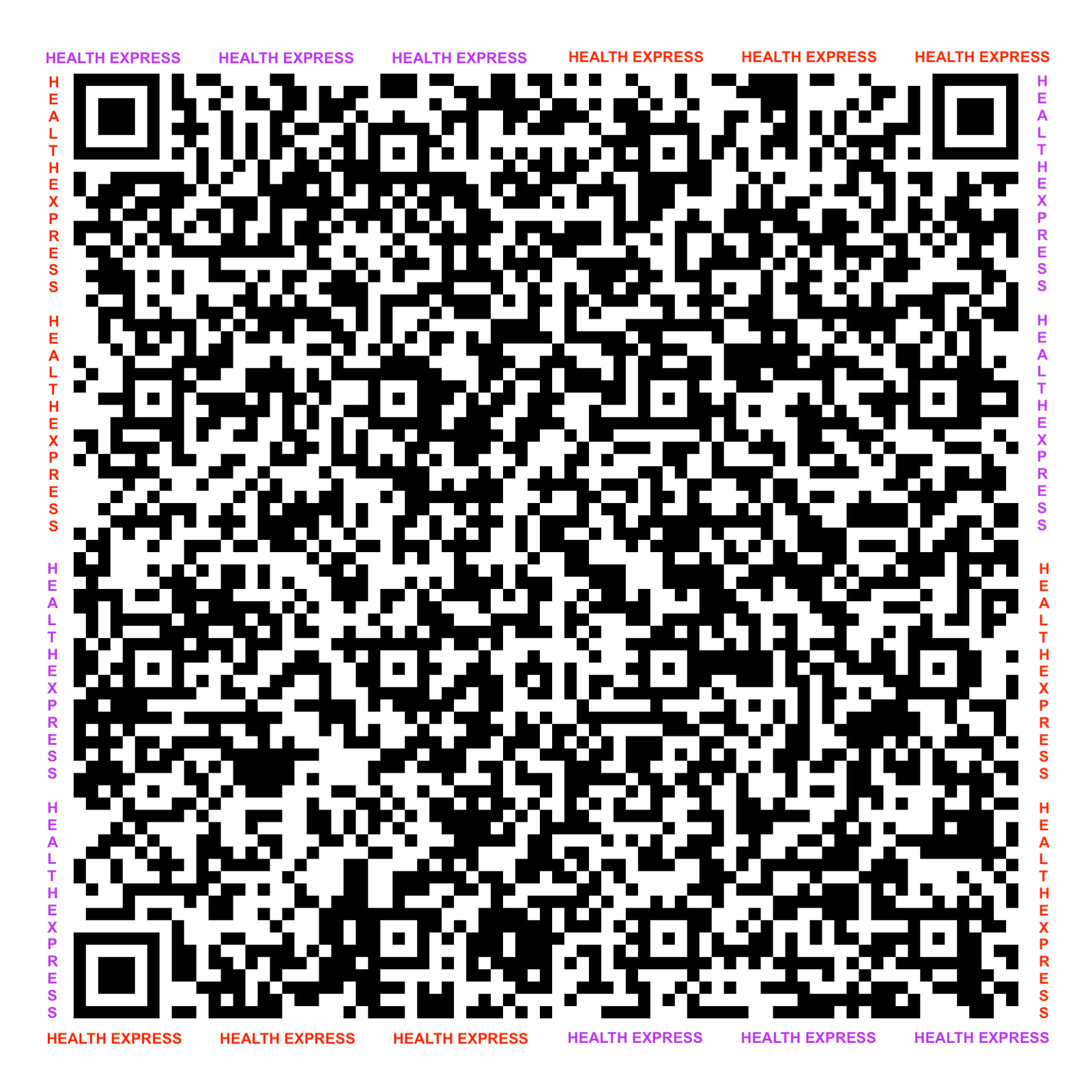 Health Express QR code to save home healthcare contact details